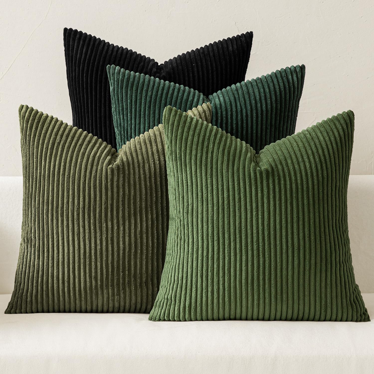 Boho Corduroy Throw Pillow Covers Set of 4