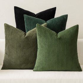 Boho Corduroy Throw Pillow Covers Set of 4