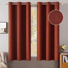 100% Blackout Linen Curtains for Bedroom & Living Room