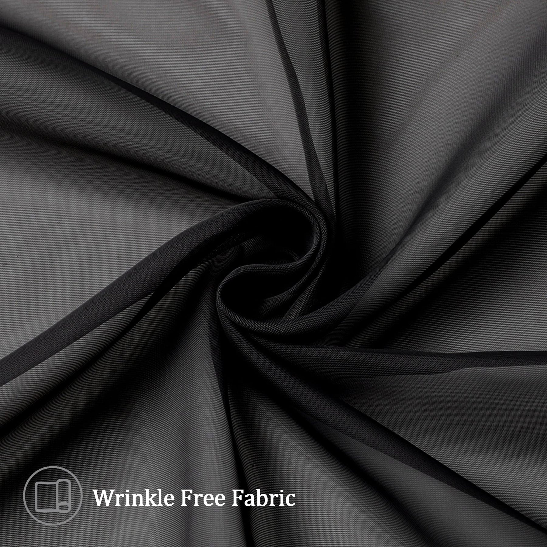 Airy Sheer Voile Curtains Set for Living Room & Bedroom