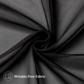Airy Sheer Voile Curtains Set for Living Room & Bedroom