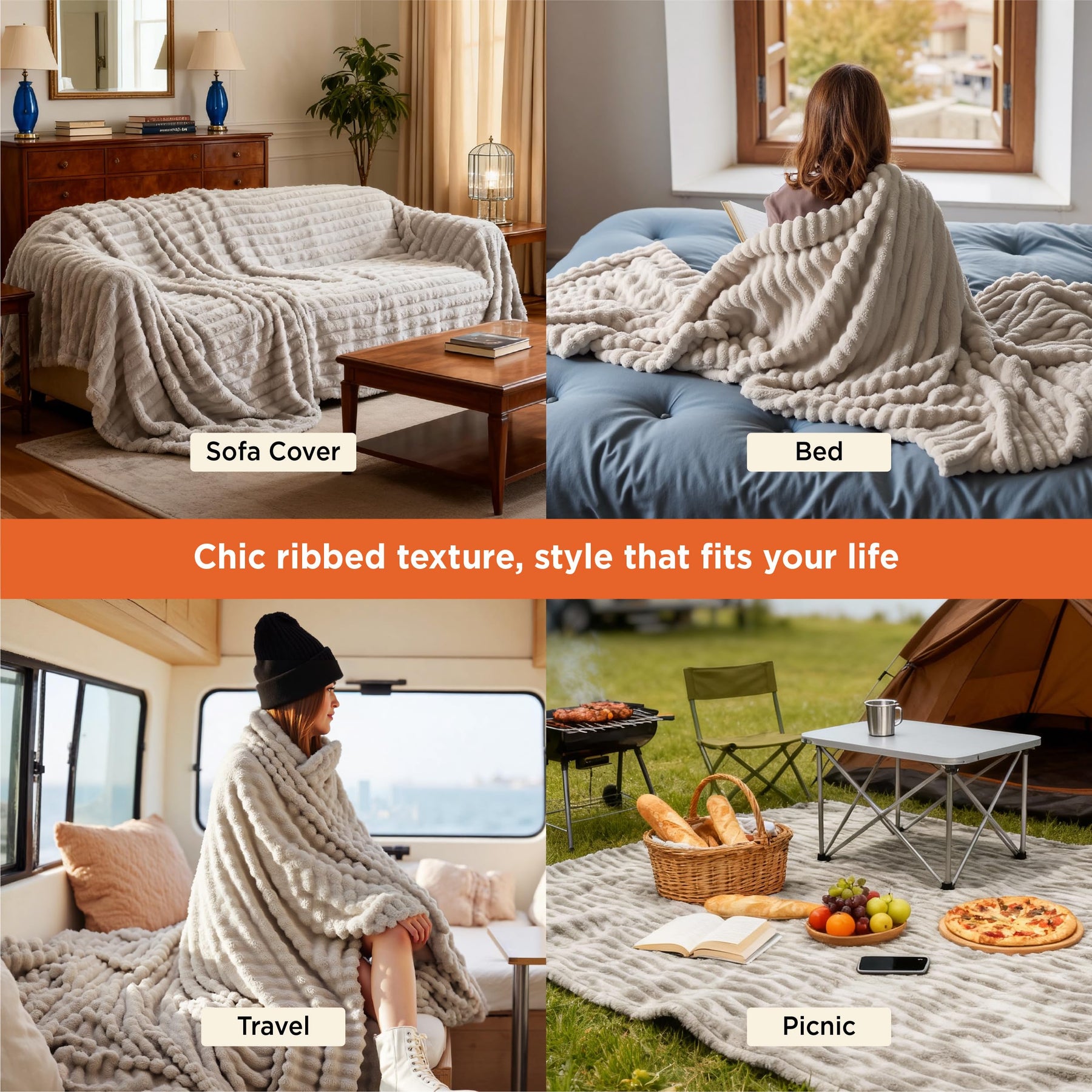Bedsure Fleece Blanket Polyester Blanket