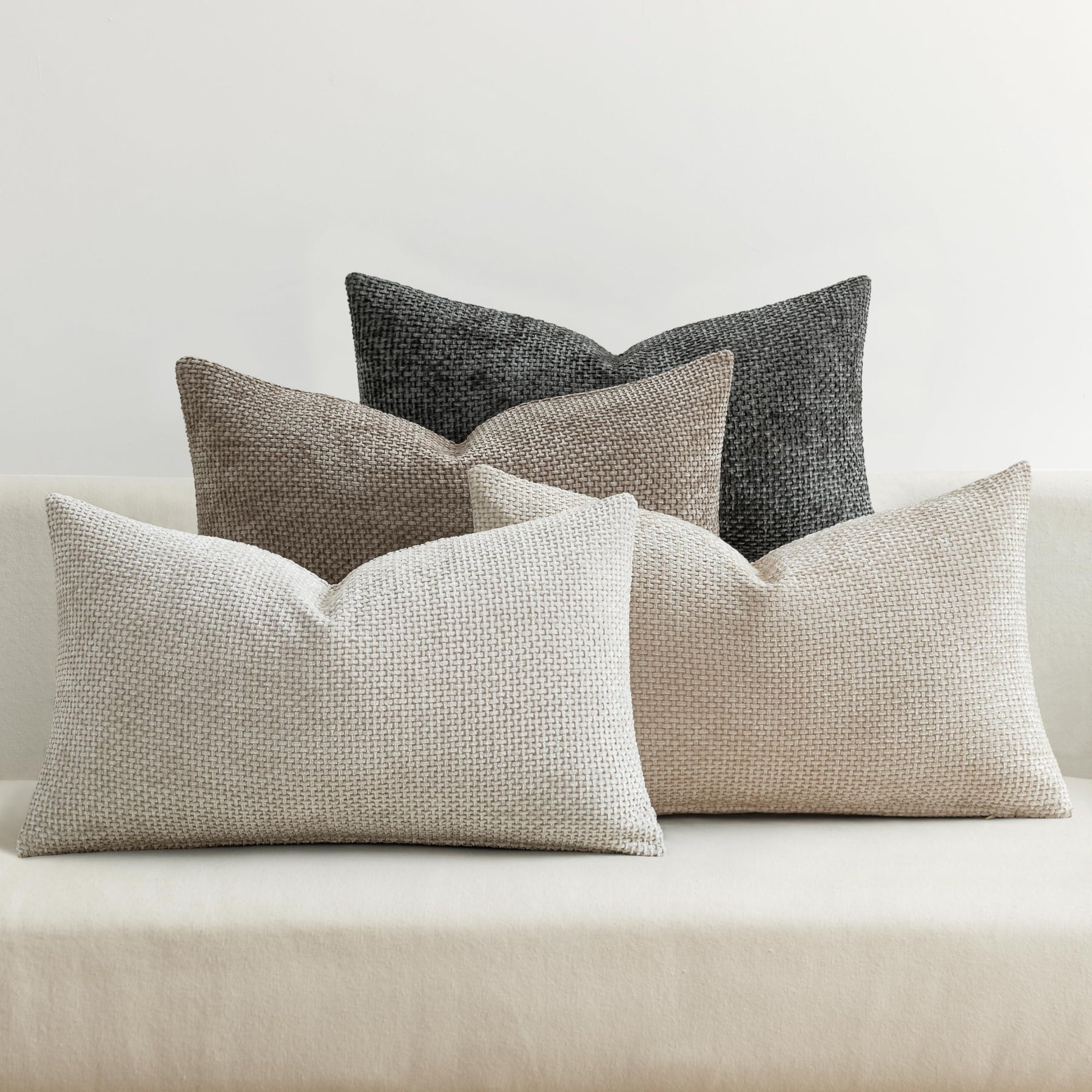 Chenille Throw Pillow Covers Set of 4