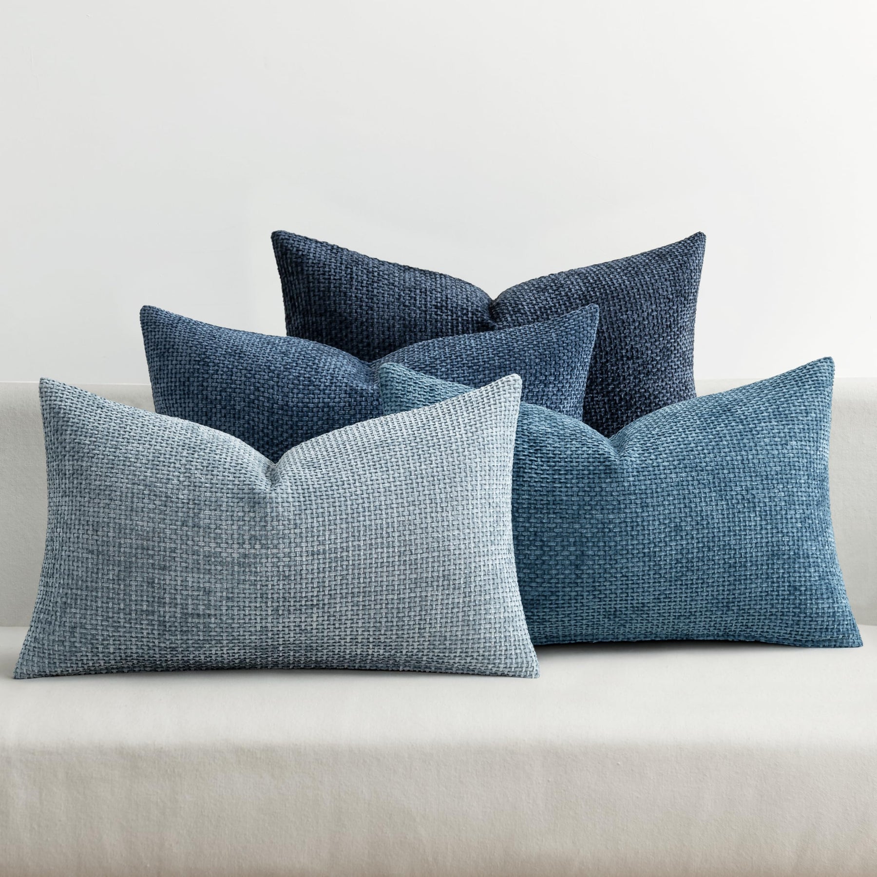 Chenille Throw Pillow Covers Set of 4