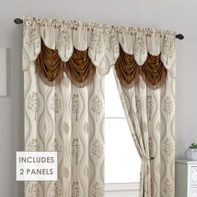 Elegant Comfort Aurora Jacquard Look Curtain Panel Set