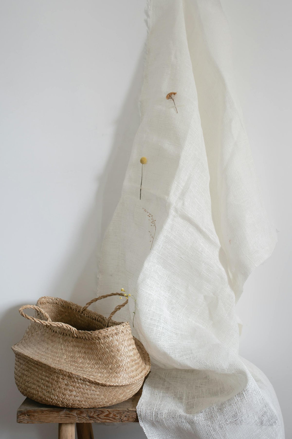 Soft linen room styling